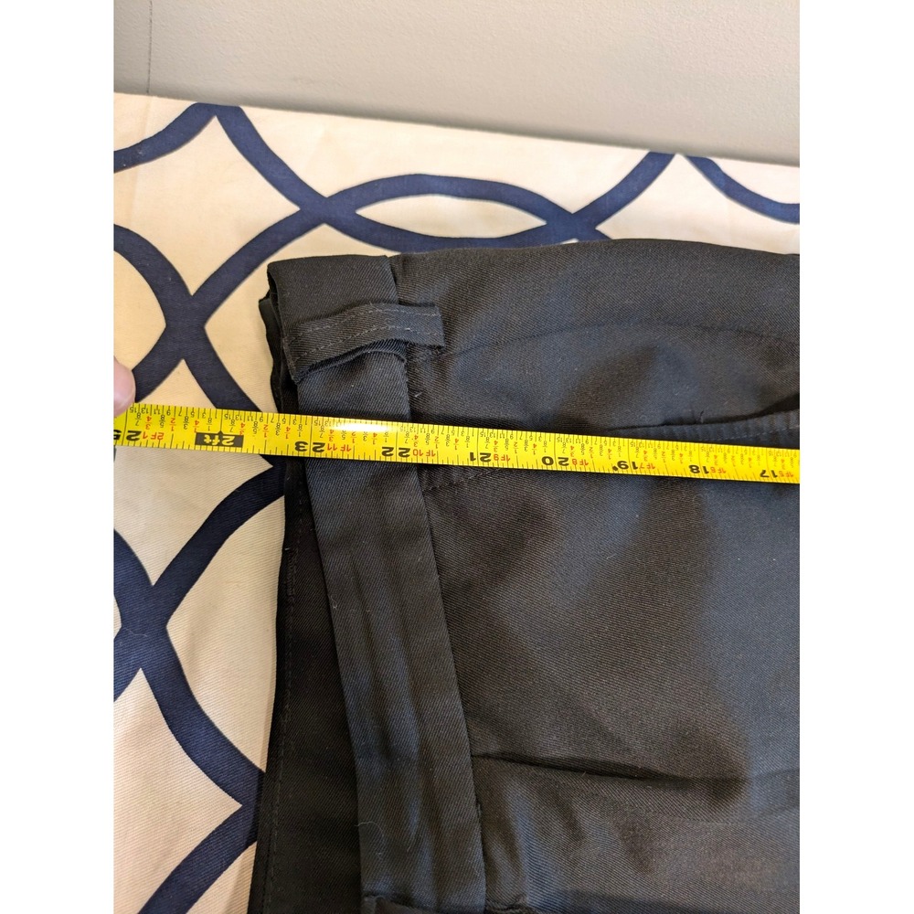 Haggar Men's Black Pleated Chino Shorts Cotton Twill Button Slash Pockets